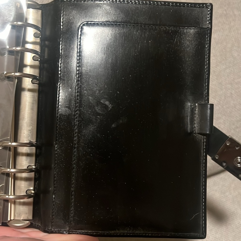 Gucci TOM FORD Black Patent Leather Agenda Notebook with Silver Hardware - Picture 11 of 14